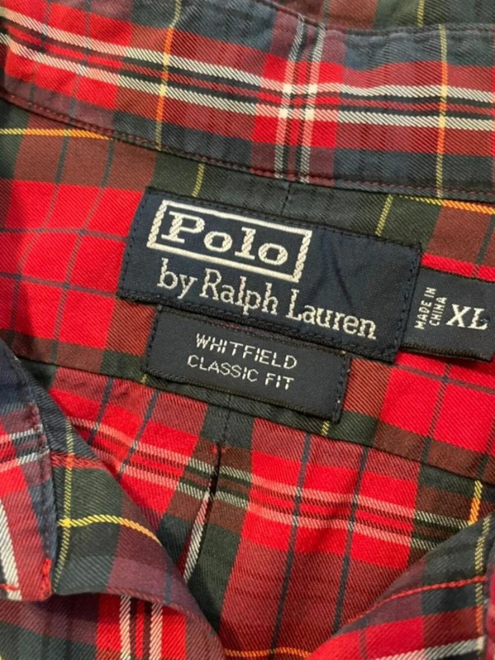 Polo Ralph Lauren Mens Sz XL Whitfield Classic Fit LS Shirt Plaid w/ Pony Preppy